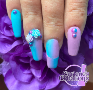 Blue Purple Ombre Illusion press on nails