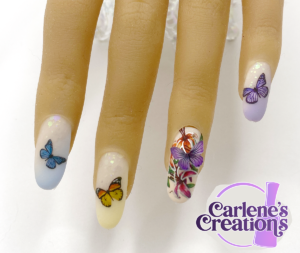 Butterfly Party press on nails