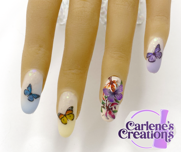 Butterfly Party press on nails