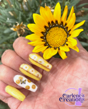 Everything's Coming Up Daisies press on nails