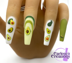 Avocado press on nails