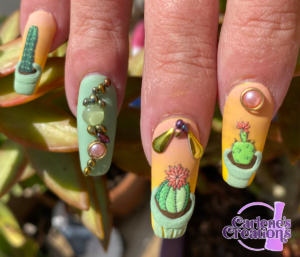 Cactus Garden press on nails