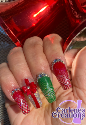 Christmas Sparkle press on nails
