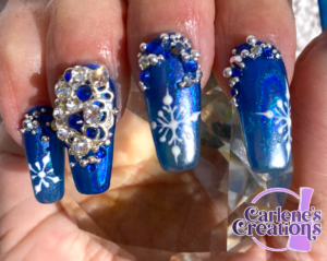 Winter Bling press on nails
